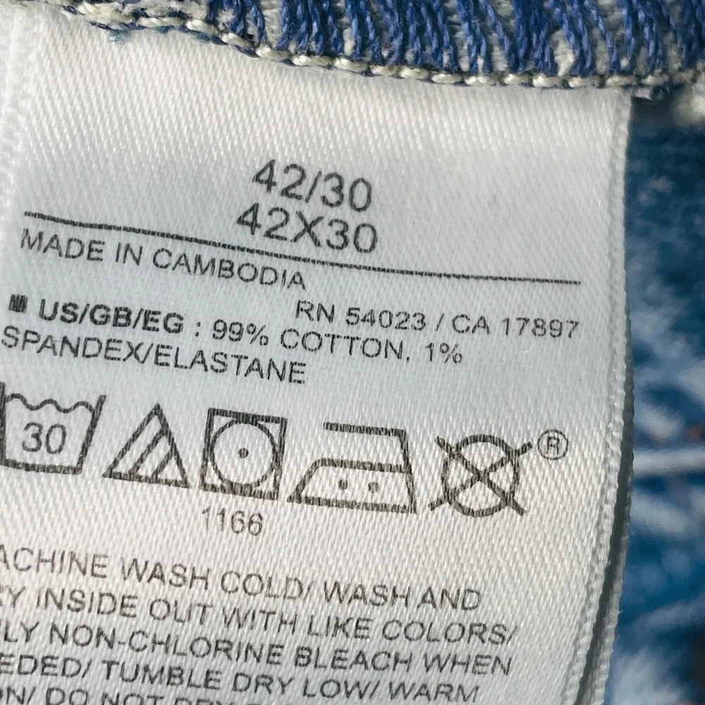 GAP Men's 42x30 Light Wash Straight GapFlex Stretch Jeans Big Tall Casual